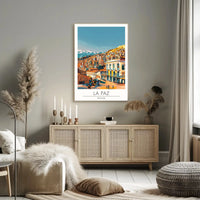 La Paz Cityscape Travel Poster PosterGoat