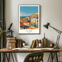 La Paz Cityscape Travel Poster PosterGoat