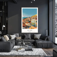 La Paz Cityscape Travel Poster PosterGoat