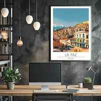 La Paz Cityscape Travel Poster PosterGoat