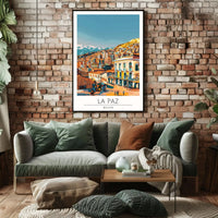 La Paz Cityscape Travel Poster PosterGoat