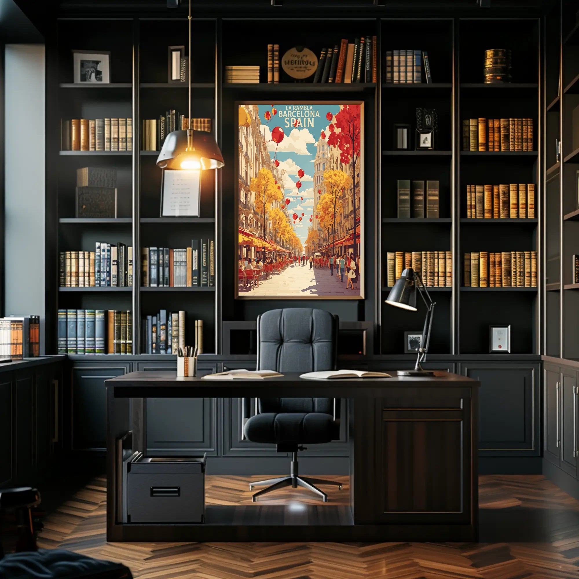 La Rambla Barcelona Travel Poster PosterGoat