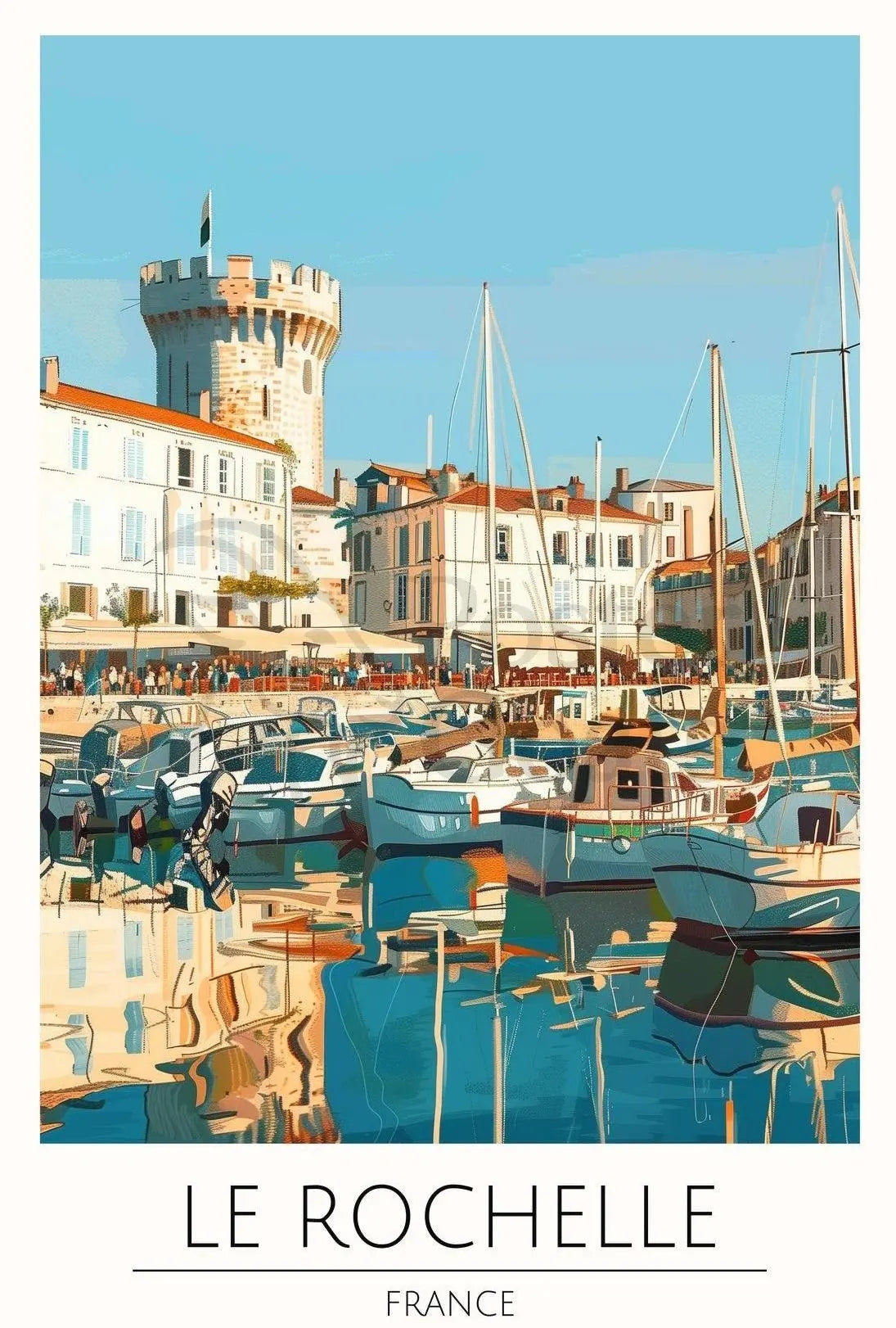 La Rochelle Coastal Charm Travel Poster PosterGoat