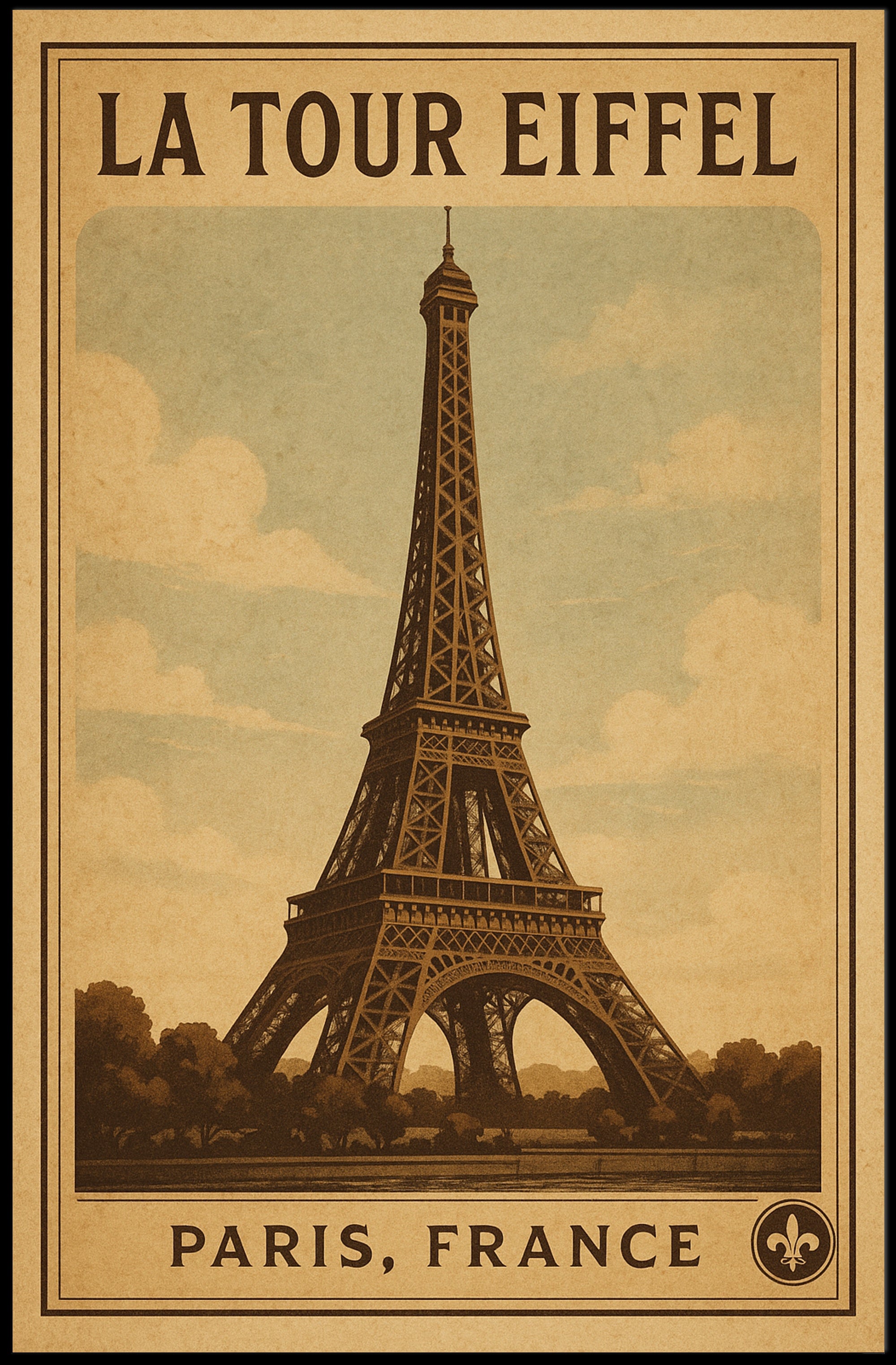 La Tour Eiffel Paris, France Poster PosterGoat