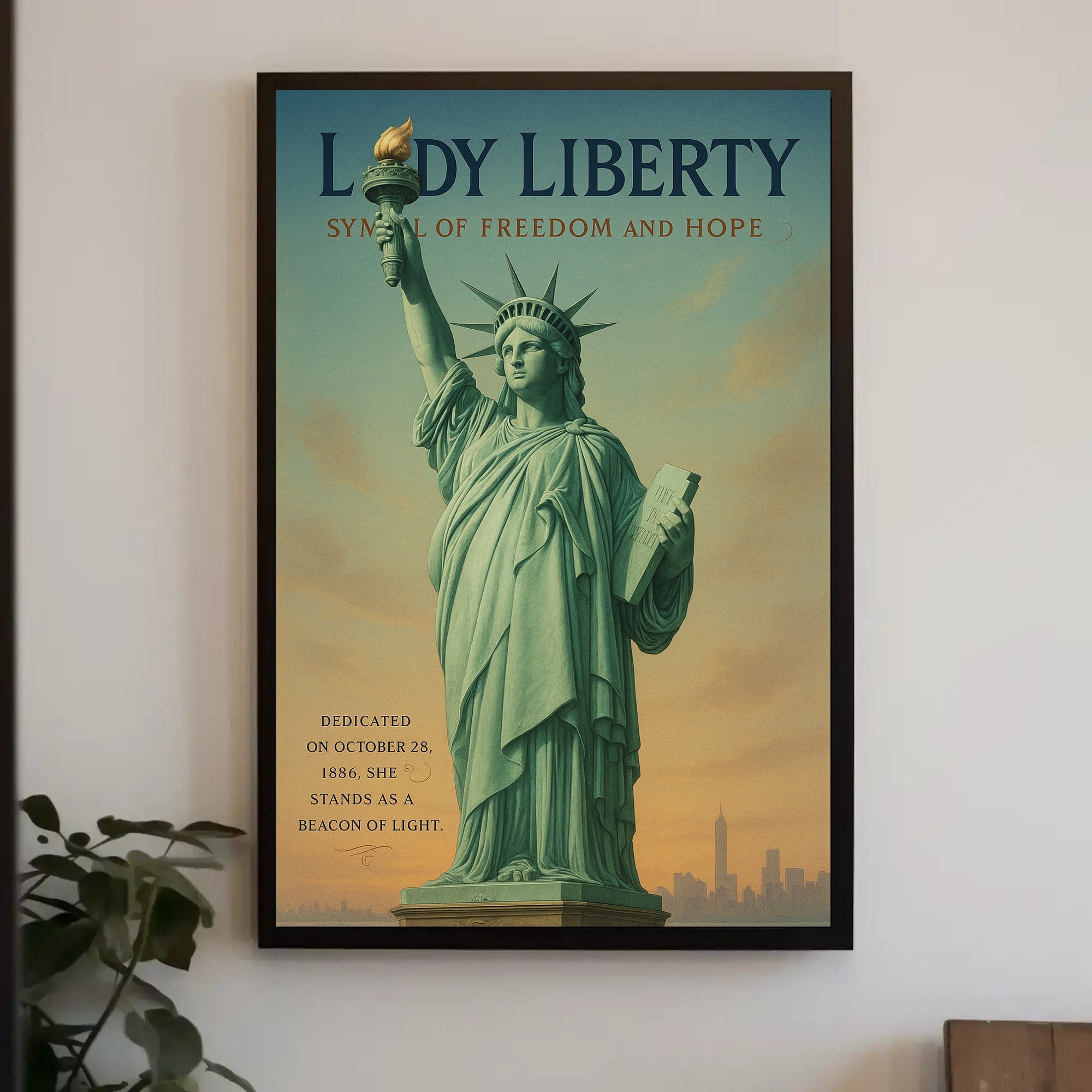 Lady Liberty Symbol Of Freedom Poster PosterGoat