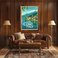 Lake Como Serenity: Vintage Italian Travel Poster PosterGoat