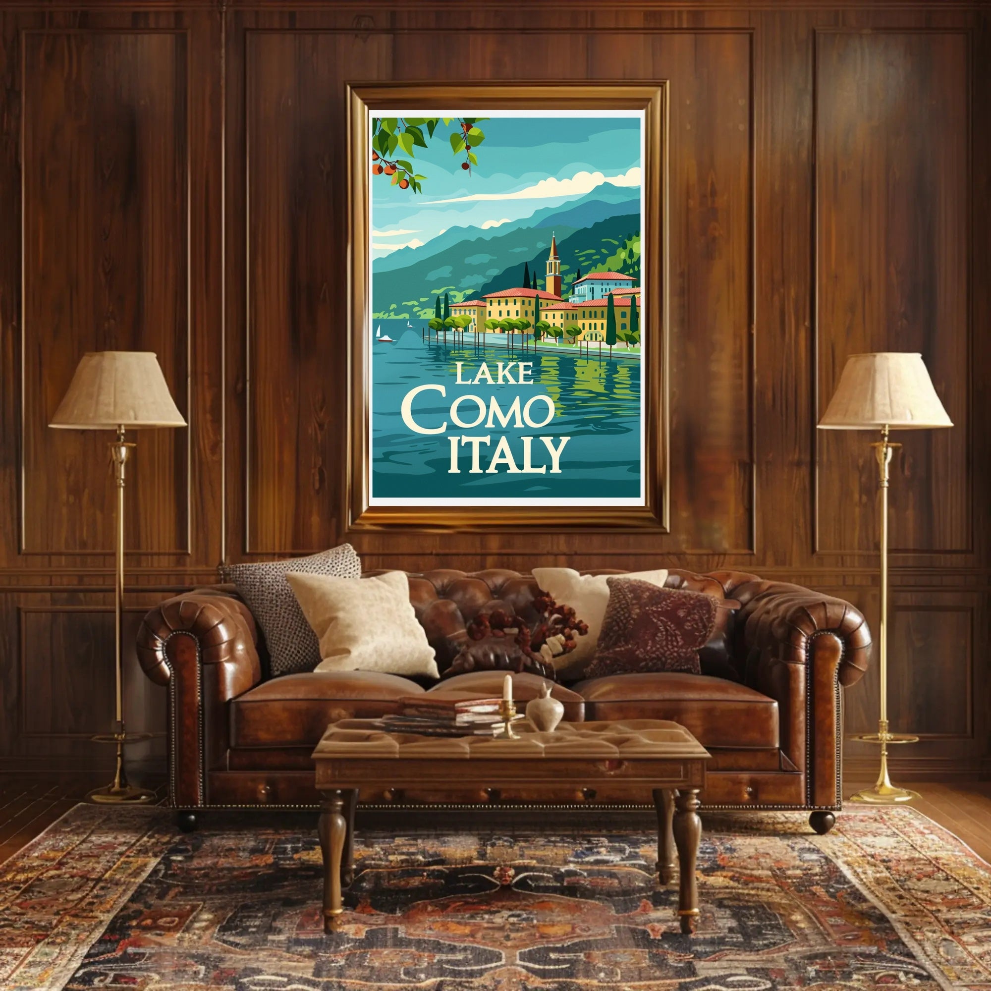 Lake Como Serenity: Vintage Italian Travel Poster PosterGoat