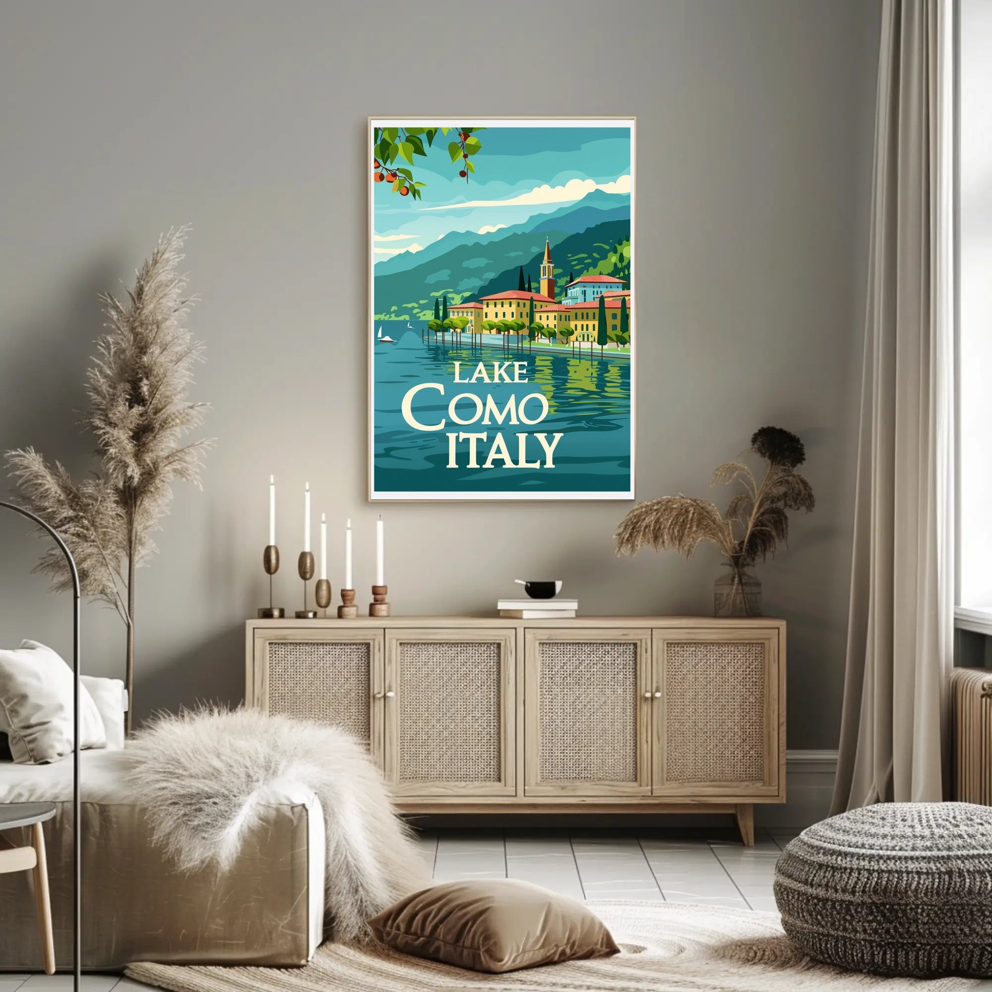 Lake Como Serenity: Vintage Italian Travel Poster PosterGoat