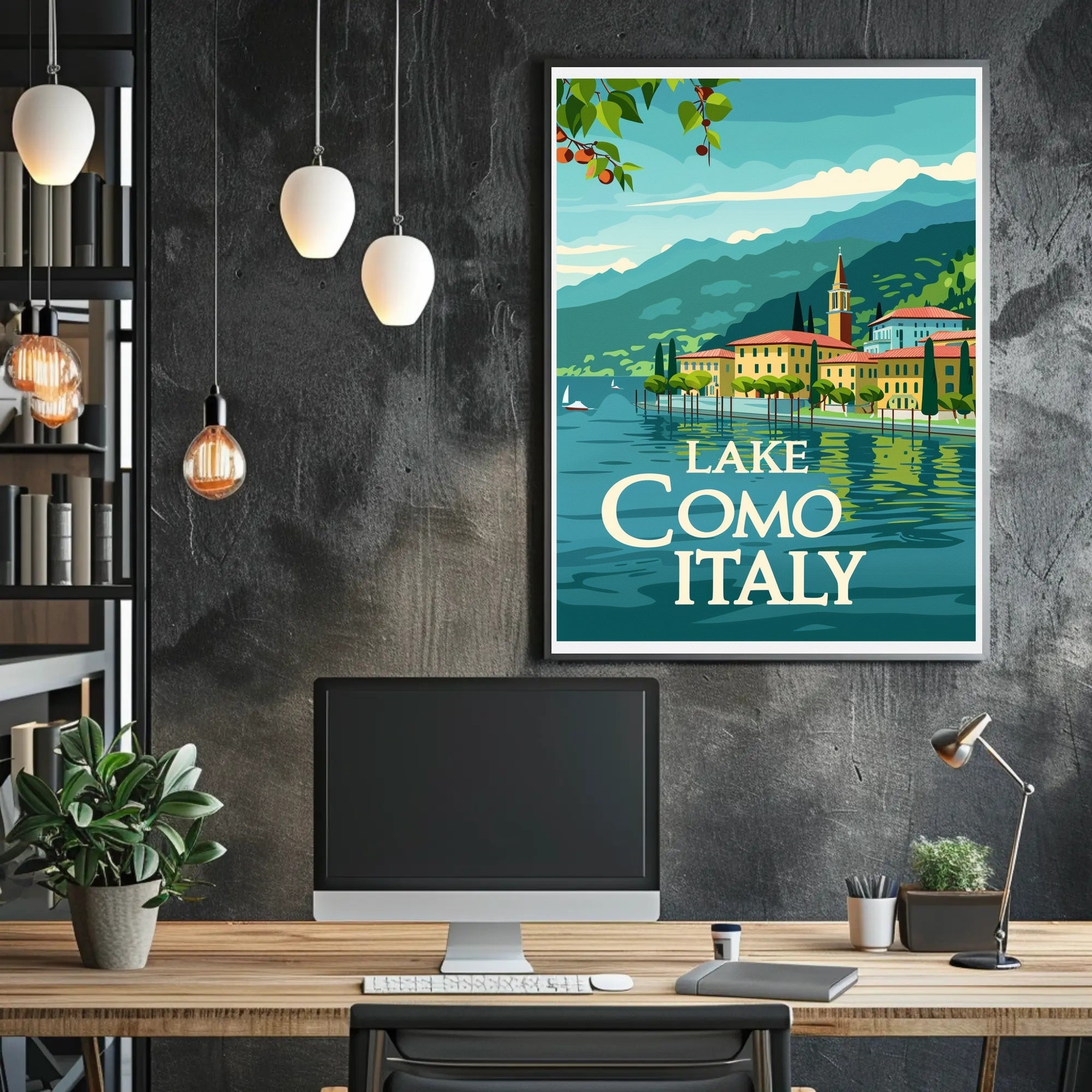 Lake Como Serenity: Vintage Italian Travel Poster PosterGoat