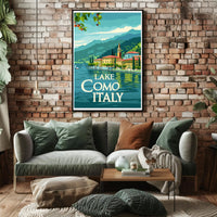 Lake Como Serenity: Vintage Italian Travel Poster PosterGoat