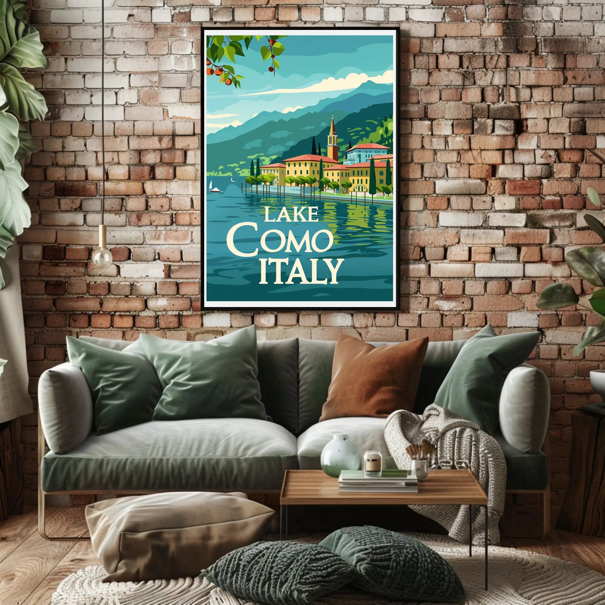 Lake Como Serenity: Vintage Italian Travel Poster PosterGoat