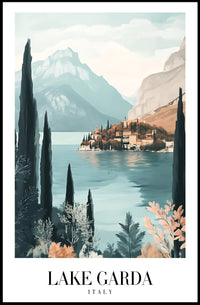 Lake Garda Vintage Travel Poster PosterGoat
