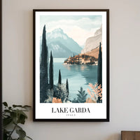 Lake Garda Vintage Travel Poster PosterGoat