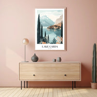 Lake Garda Vintage Travel Poster PosterGoat