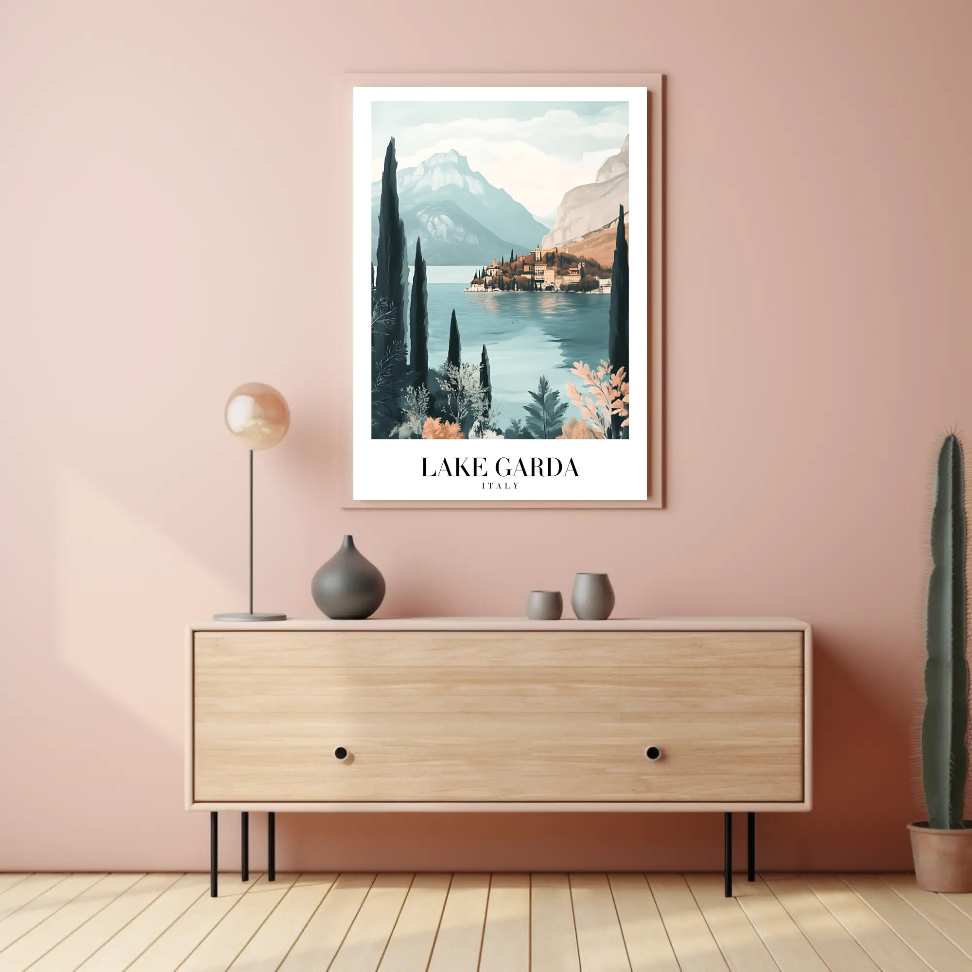 Lake Garda Vintage Travel Poster PosterGoat