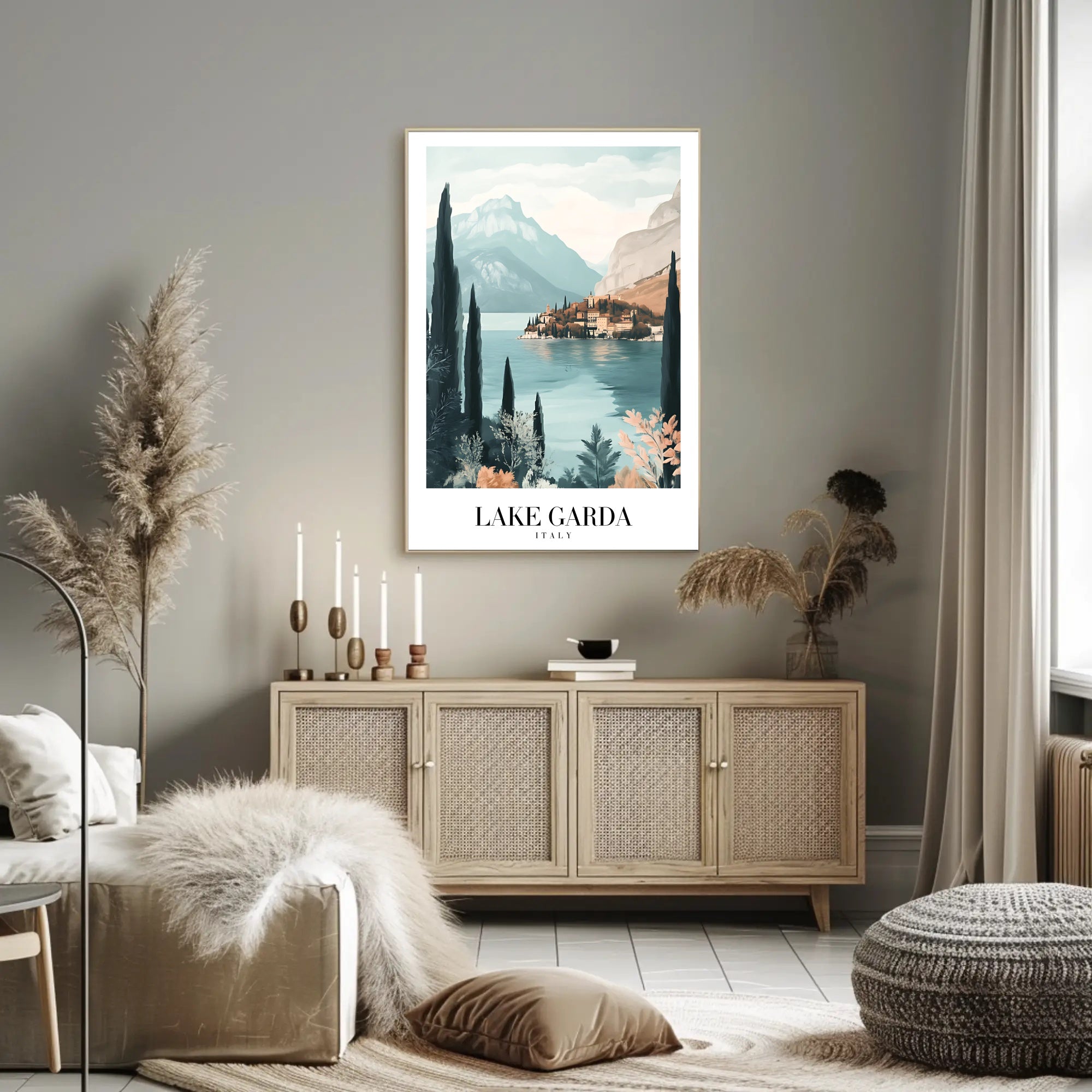Lake Garda Vintage Travel Poster PosterGoat