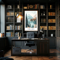 Lake Garda Vintage Travel Poster PosterGoat