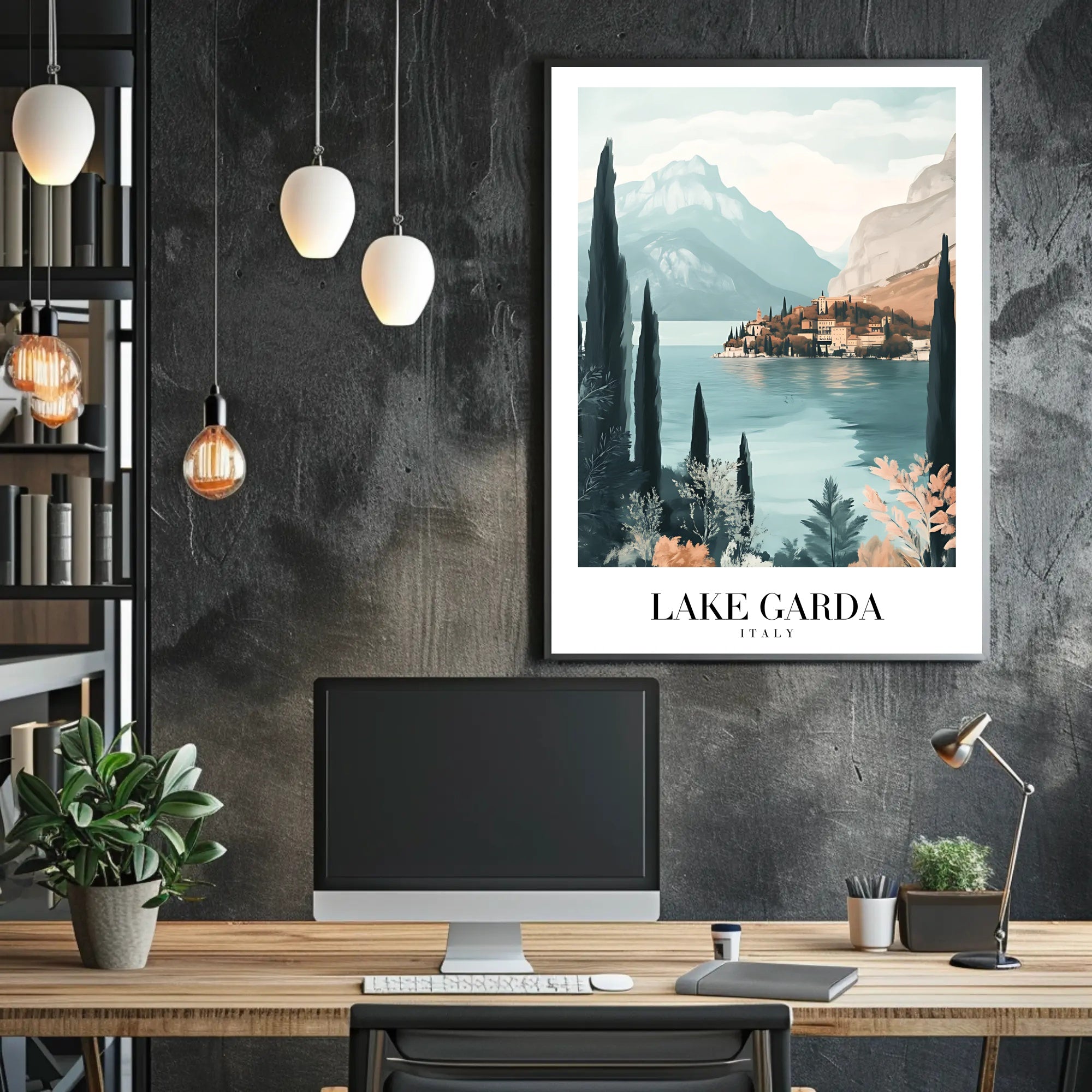 Lake Garda Vintage Travel Poster PosterGoat