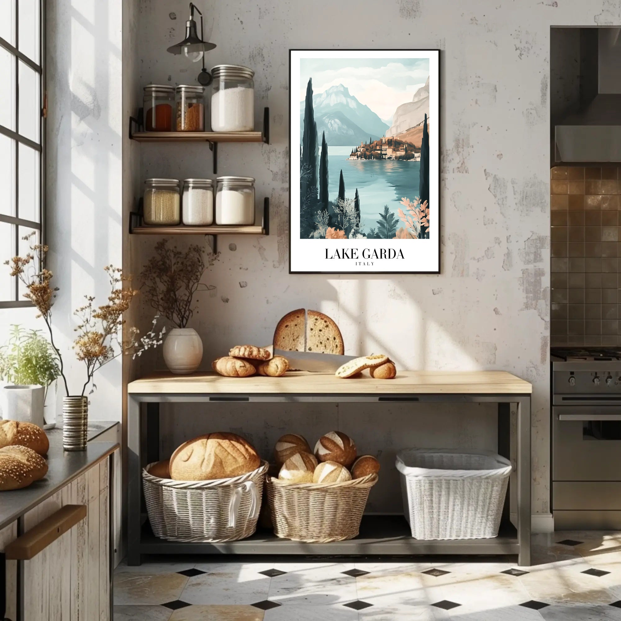 Lake Garda Vintage Travel Poster PosterGoat