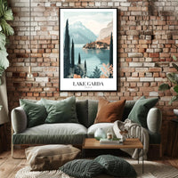 Lake Garda Vintage Travel Poster PosterGoat