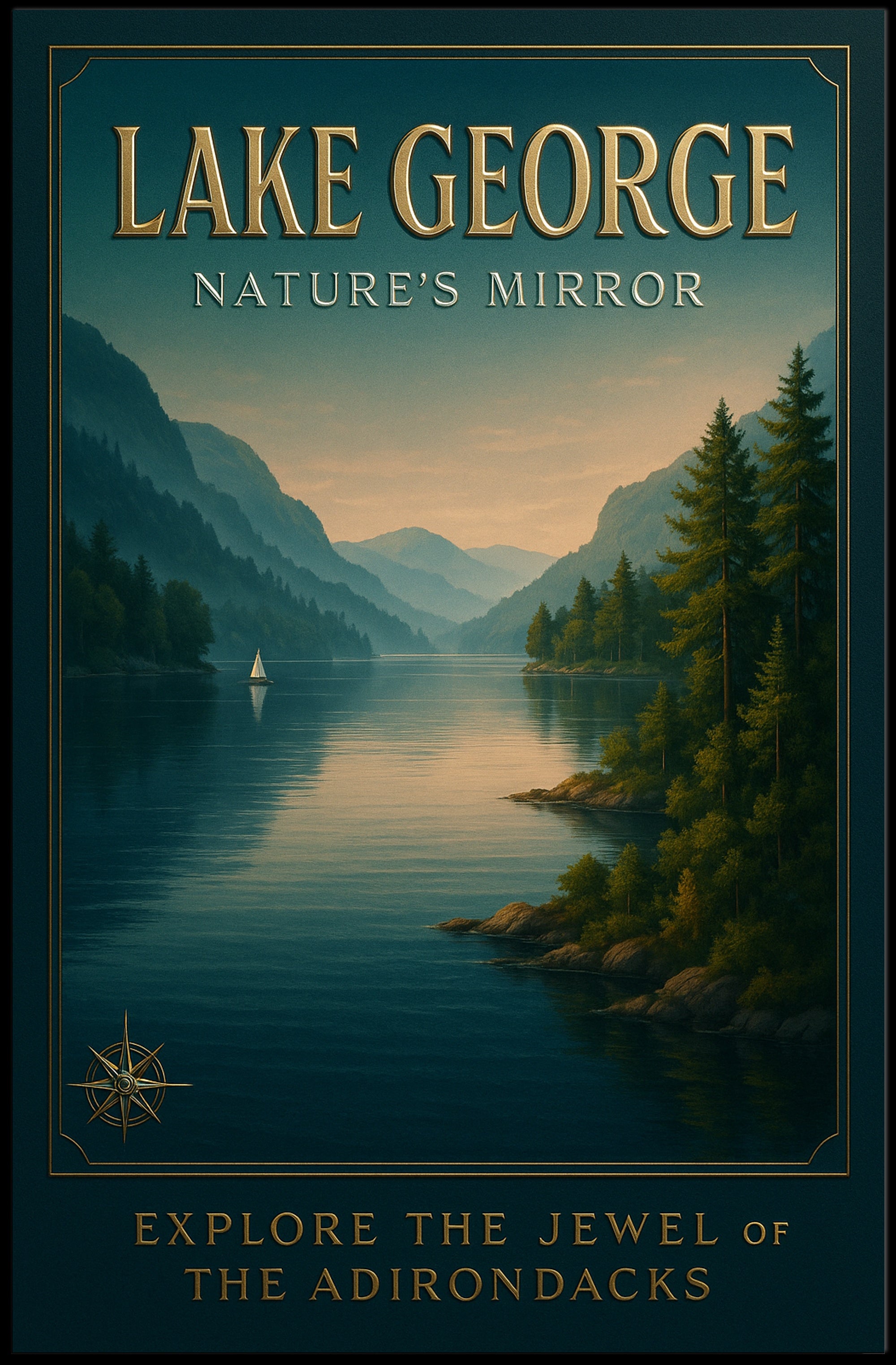 Lake George NatureS Mirror Poster PosterGoat