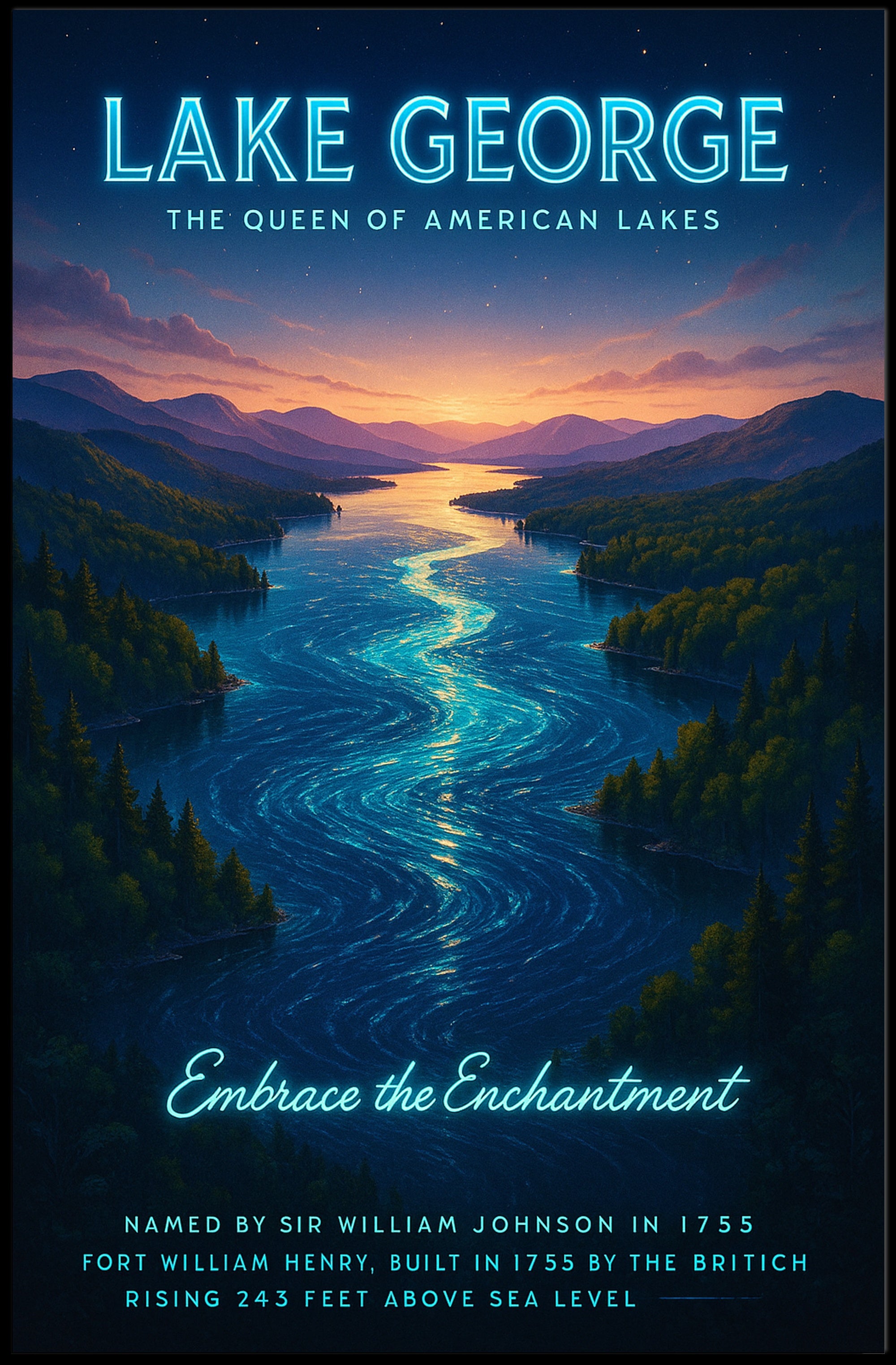 Lake George The Queen of American Lakes Poster PosterGoat