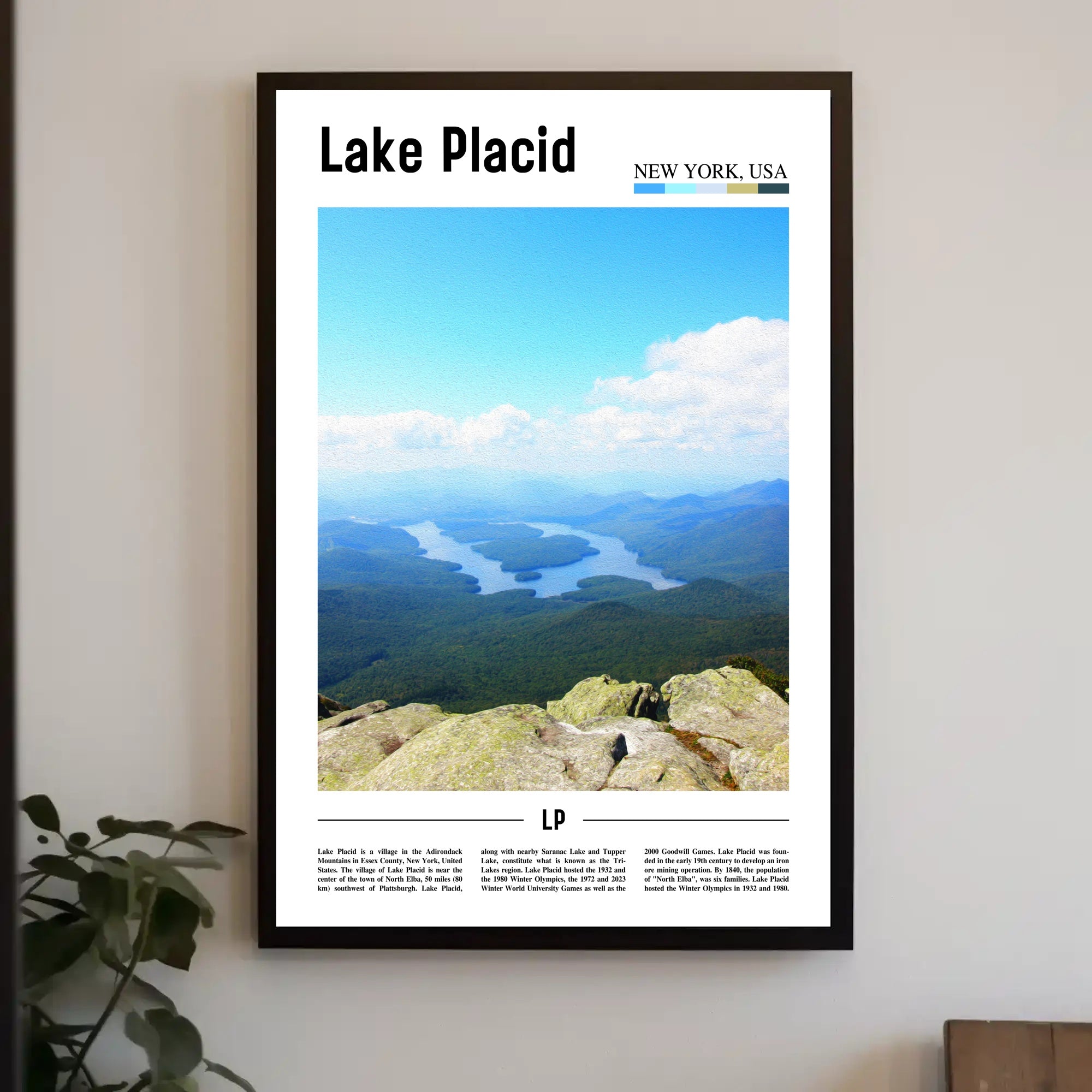 Lake Placid Scenic View Travel Poster PosterGoat