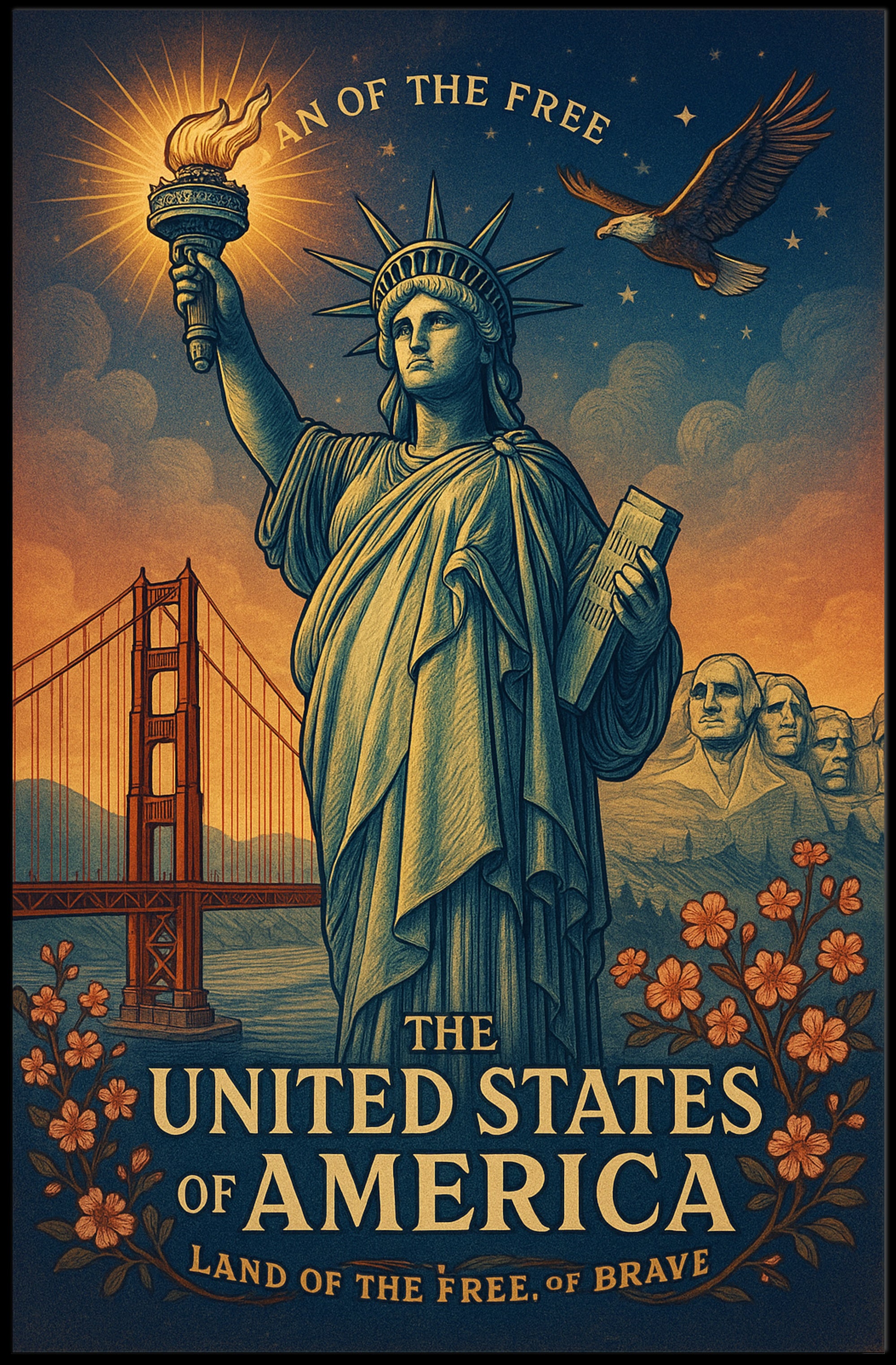Land Of The Free Poster PosterGoat
