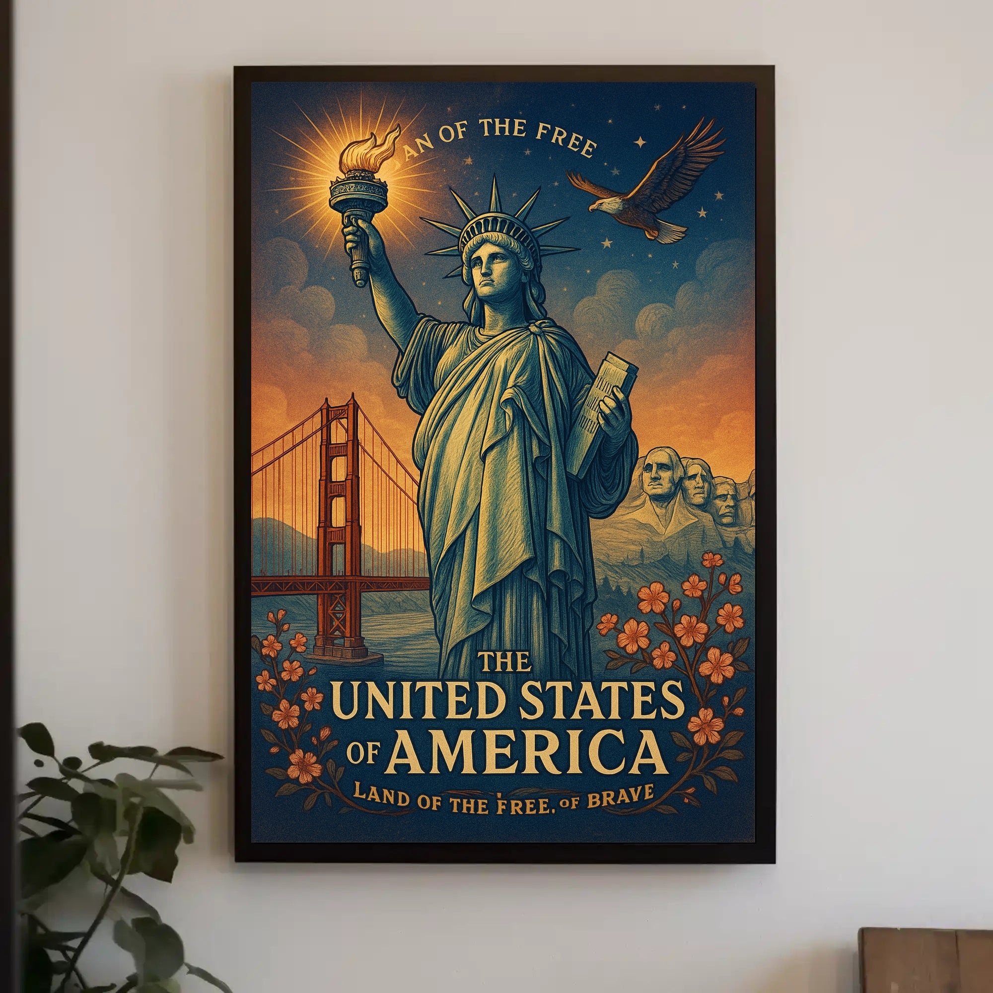 Land Of The Free Poster PosterGoat