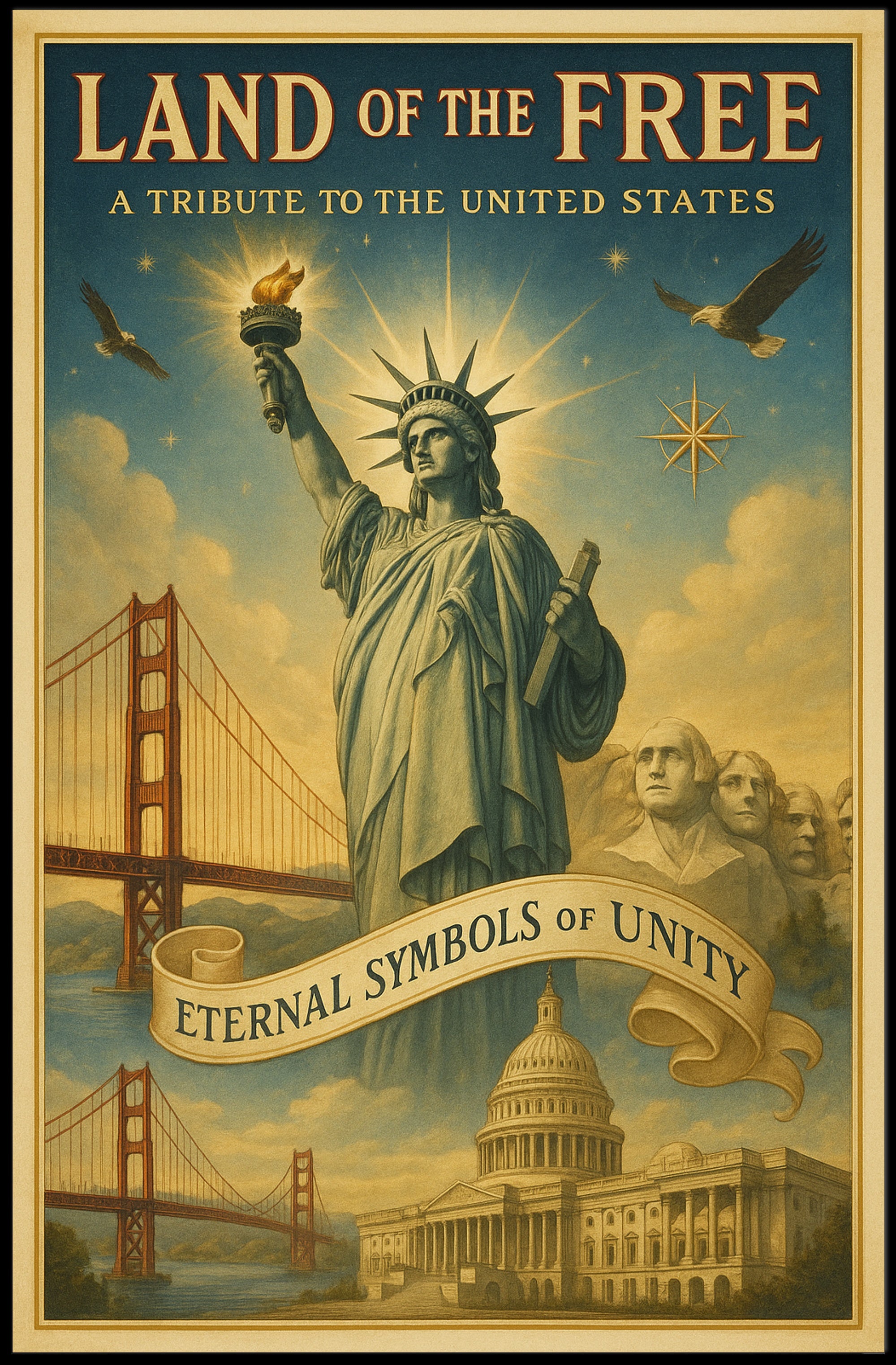 Land Of The Free Poster PosterGoat