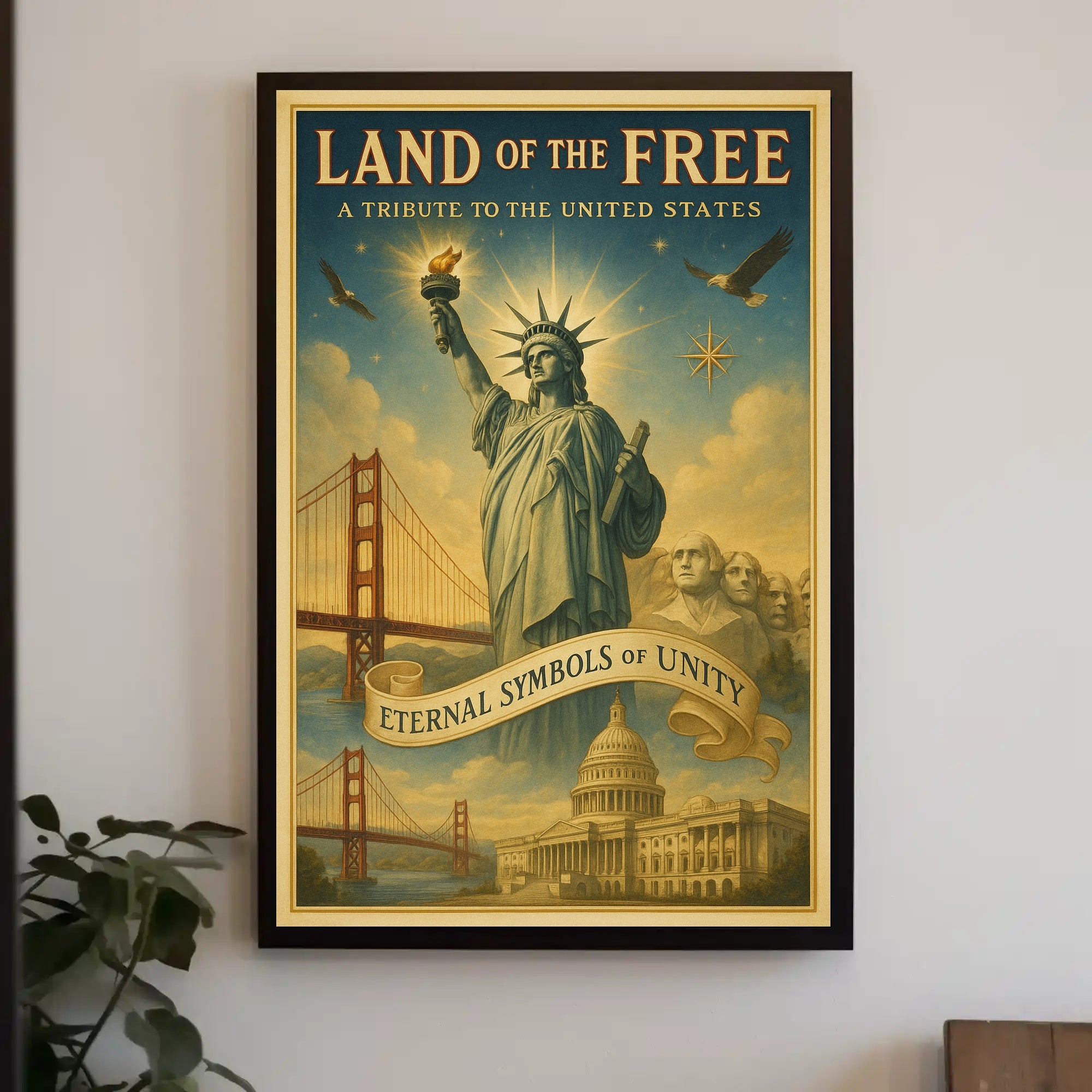 Land Of The Free Poster PosterGoat