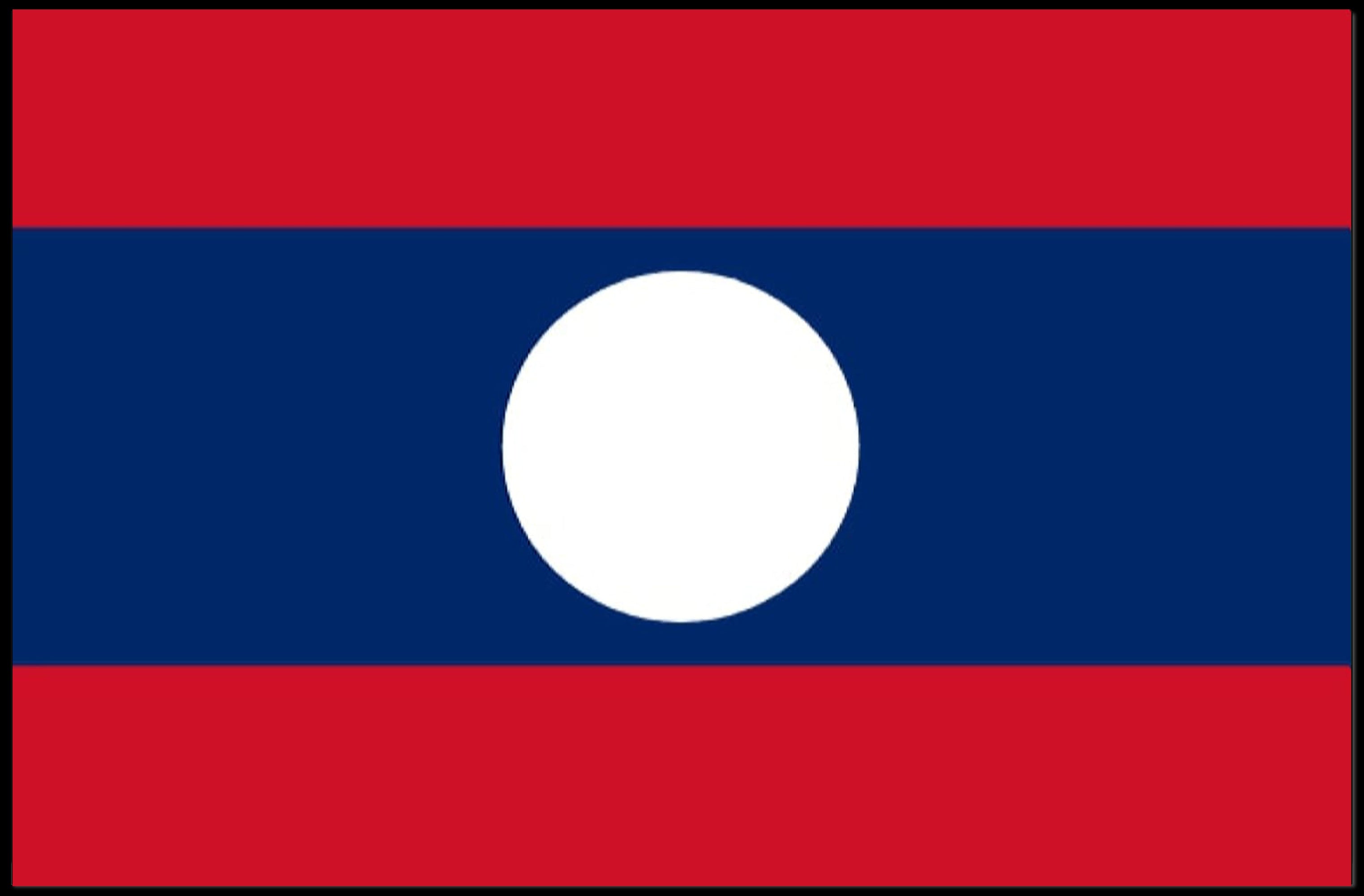 Laos National Flag Art Print Country Flag Poster PosterGoat