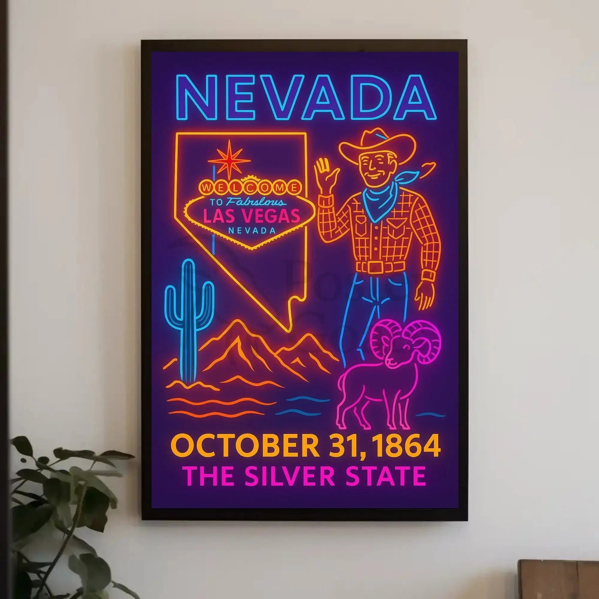 Las Vegas Neon Heritage Travel Poster PosterGoat