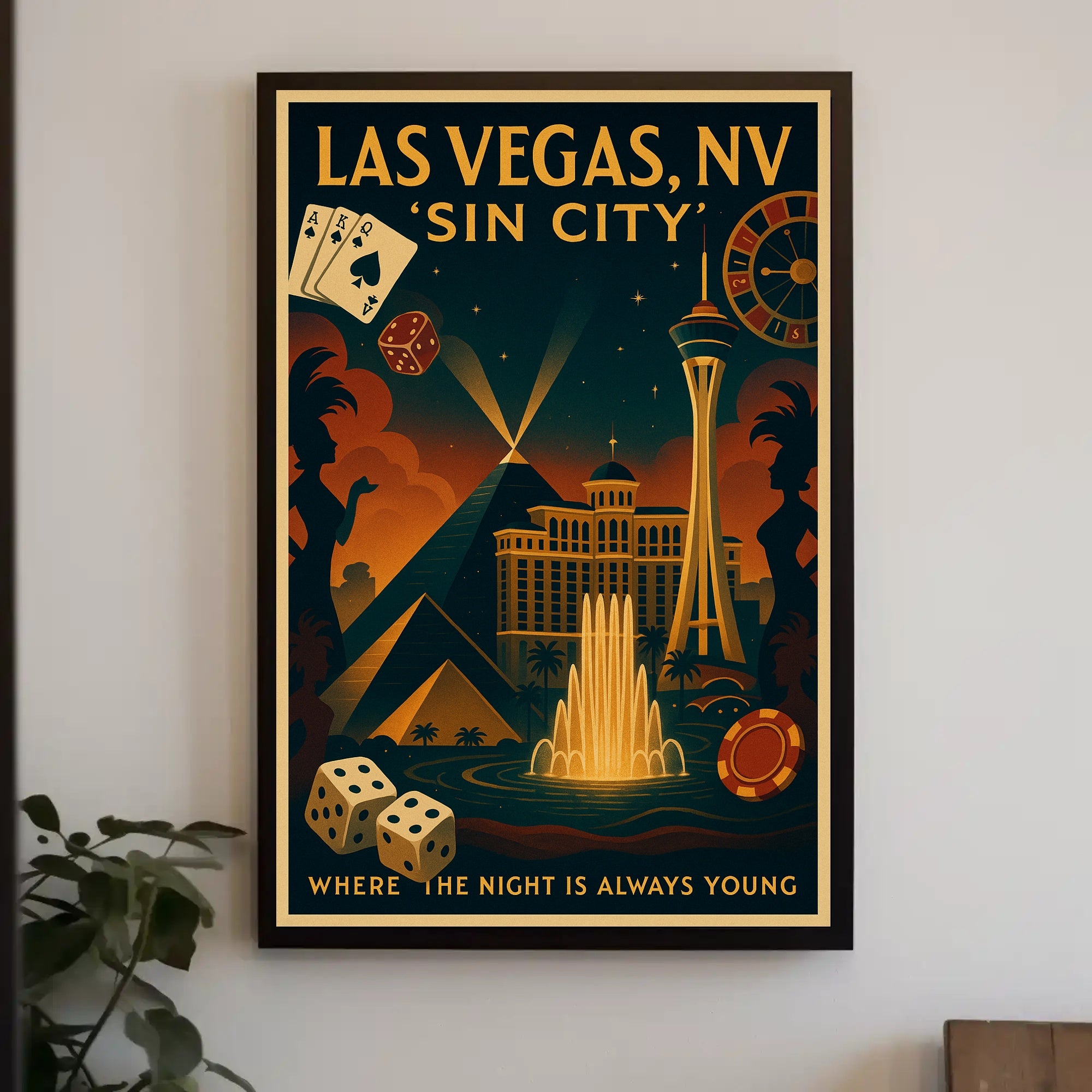 Las Vegas Sin City Poster PosterGoat