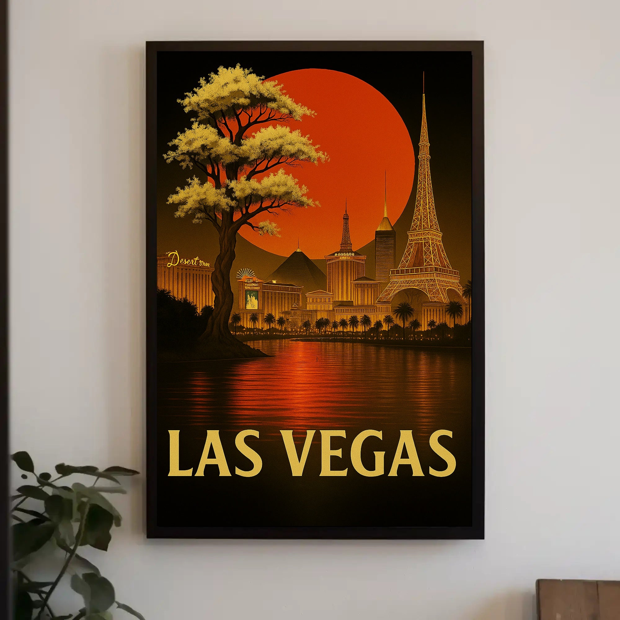 Las Vegas Skyline Poster PosterGoat