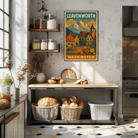 Leavenworth Bavarian Charm Scenic Travel Poster PosterGoat