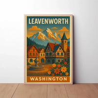 Leavenworth Bavarian Charm Scenic Travel Poster PosterGoat