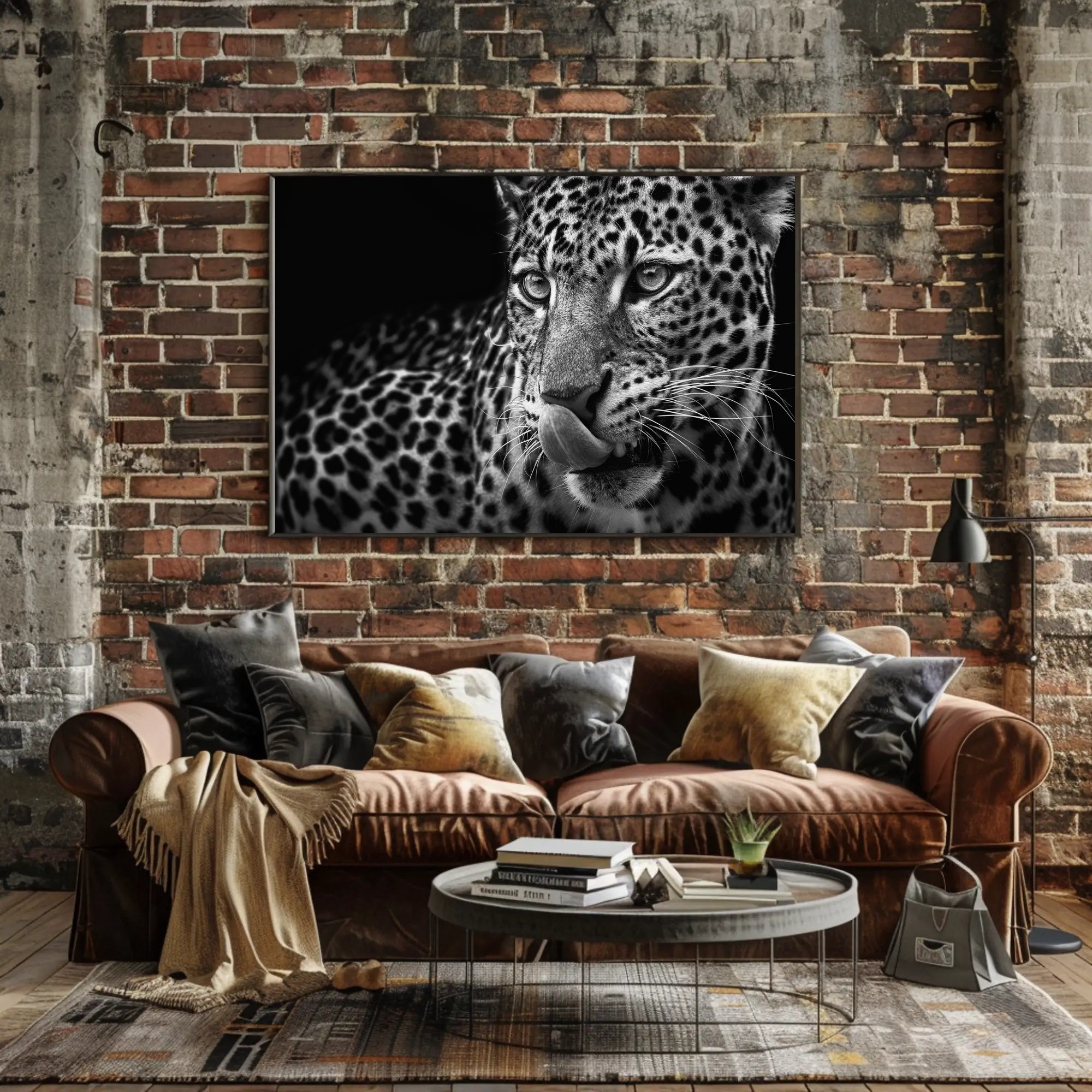 Leopard's Fierce Gaze Wildlife Art Animal Poster PosterGoat