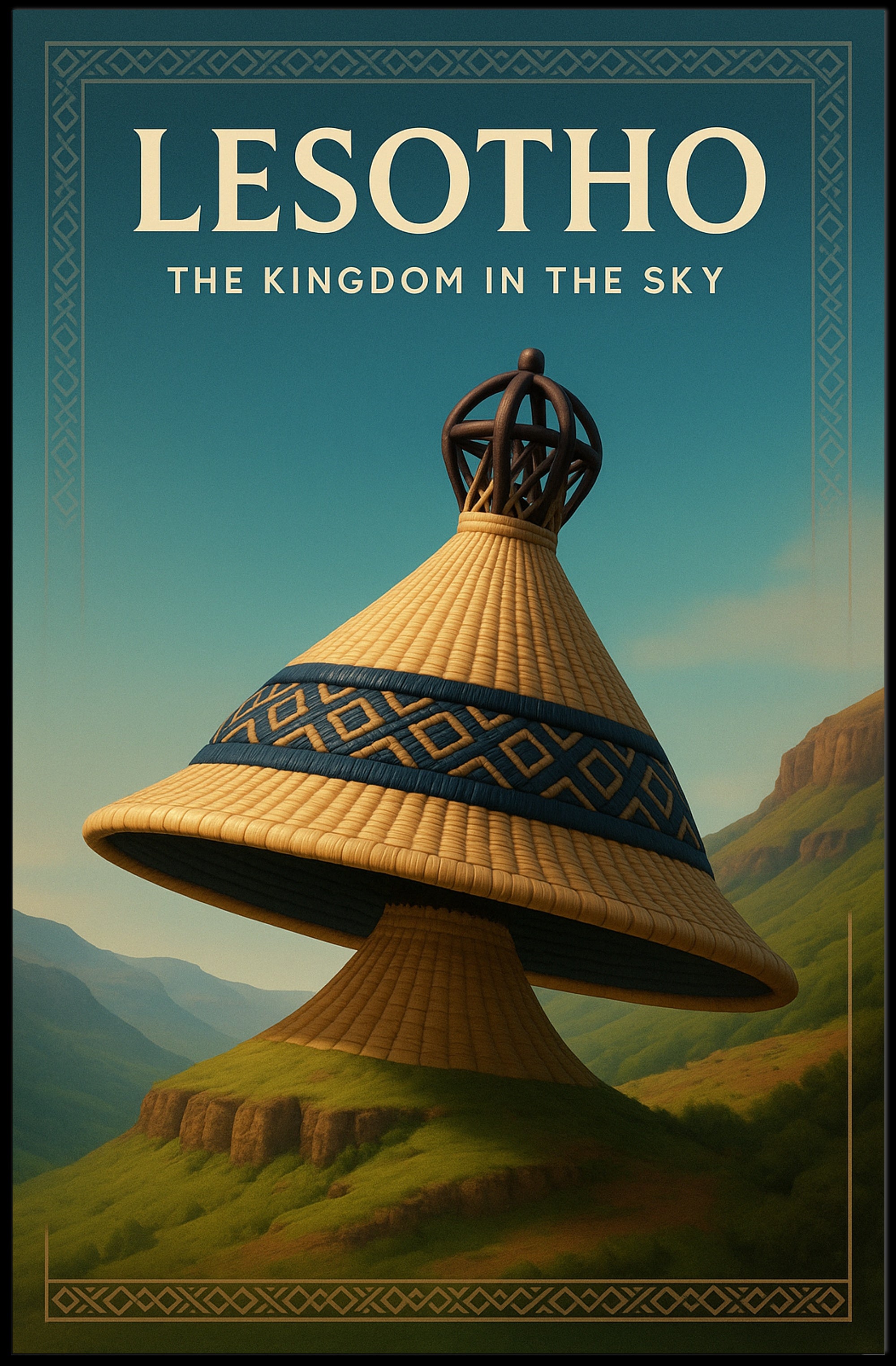 Lesotho The Kingdom in the Sky Poster PosterGoat