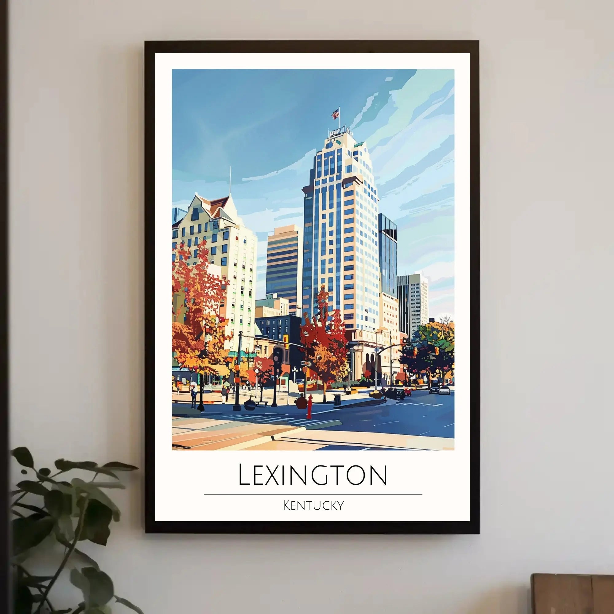 Lexington Urban Skyline Art Travel Poster PosterGoat
