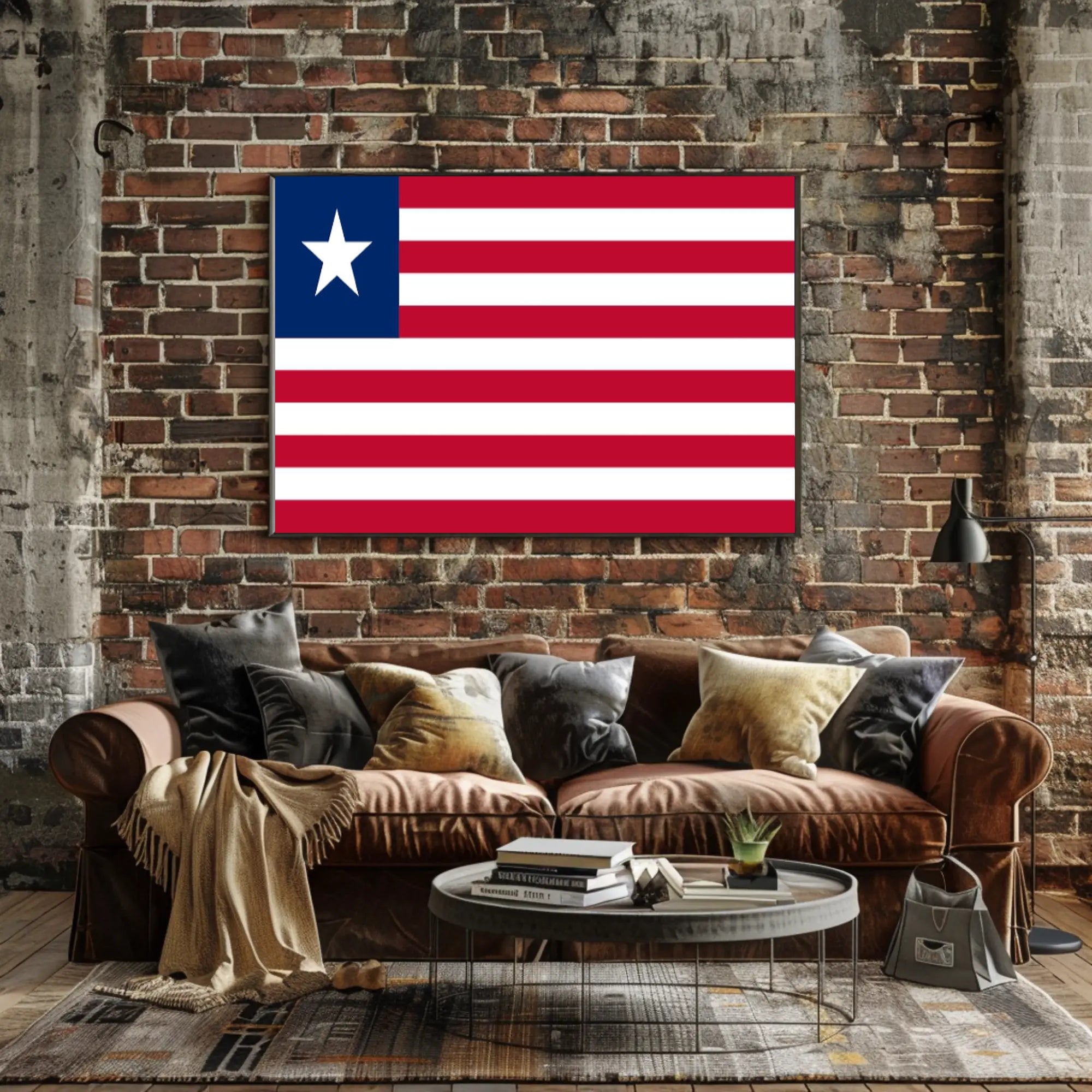 Liberian Flag Patriotic National Pride Country Flag Poster PosterGoat