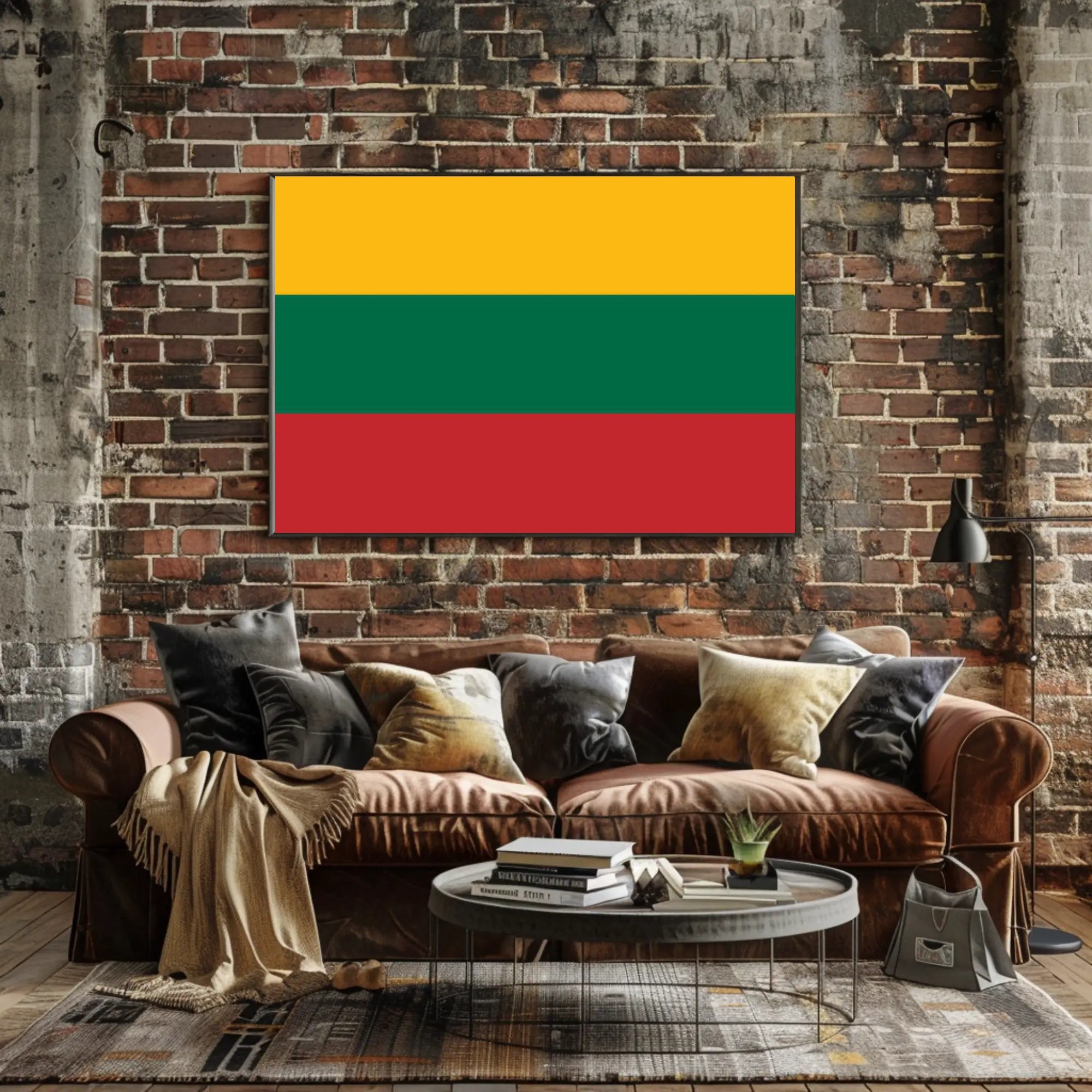 Lithuanian National Flag Bold Design Country Flag Poster PosterGoat