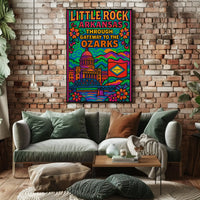 Little Rock Ozarks Retro Travel Poster PosterGoat