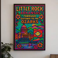 Little Rock Ozarks Retro Travel Poster PosterGoat