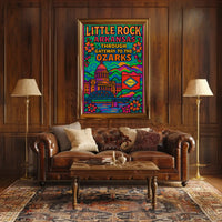 Little Rock Ozarks Retro Travel Poster PosterGoat