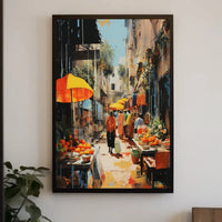 Lively Tropical Market Scene Vibrant Artistic Travel Poster PosterGoat
