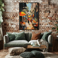 Lively Tropical Market Scene Vibrant Artistic Travel Poster PosterGoat