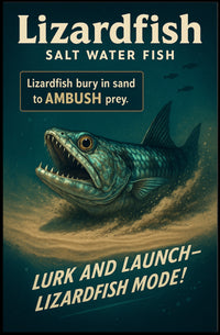 Lizardfish Saltwater Predator Poster PosterGoat