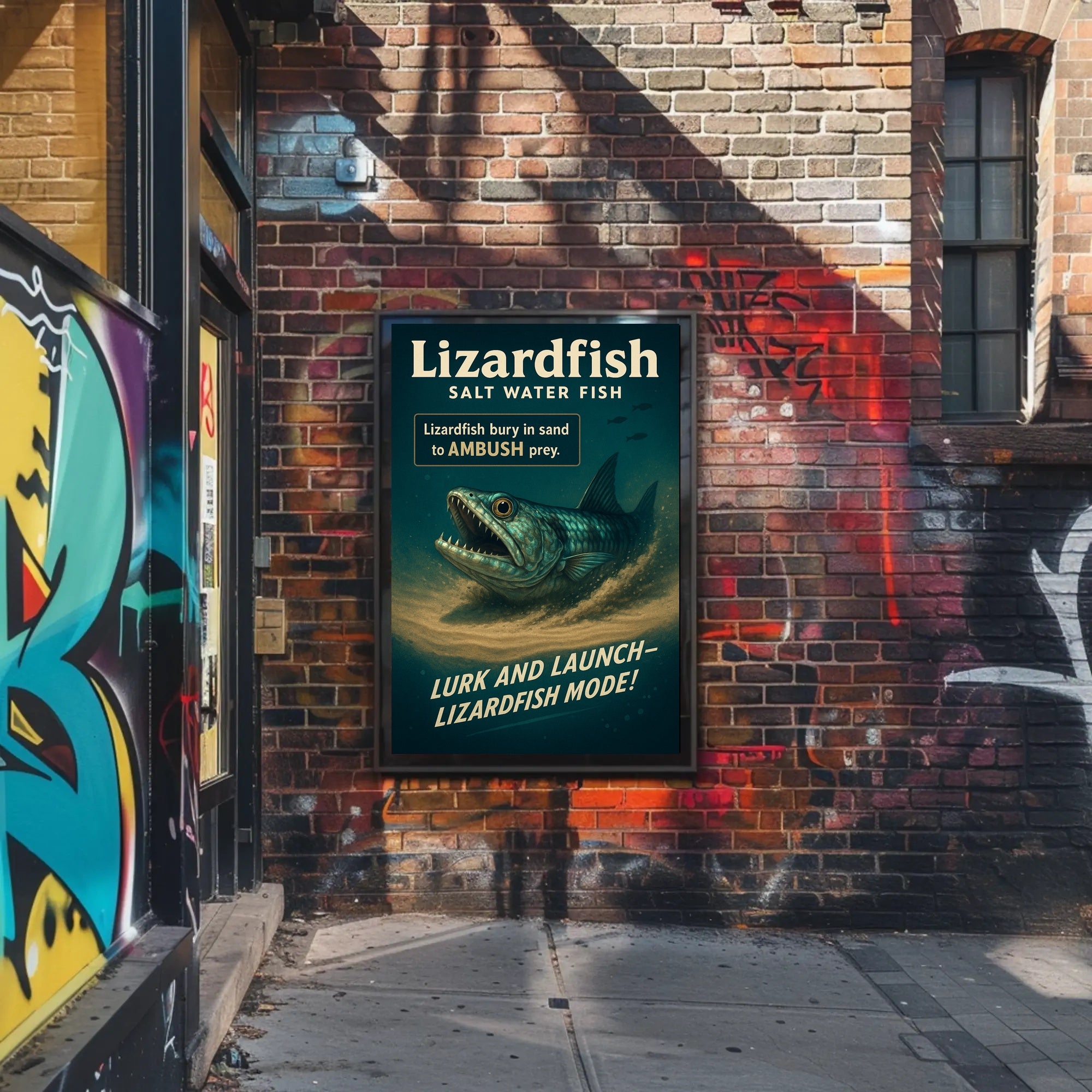 Lizardfish Saltwater Predator Poster PosterGoat