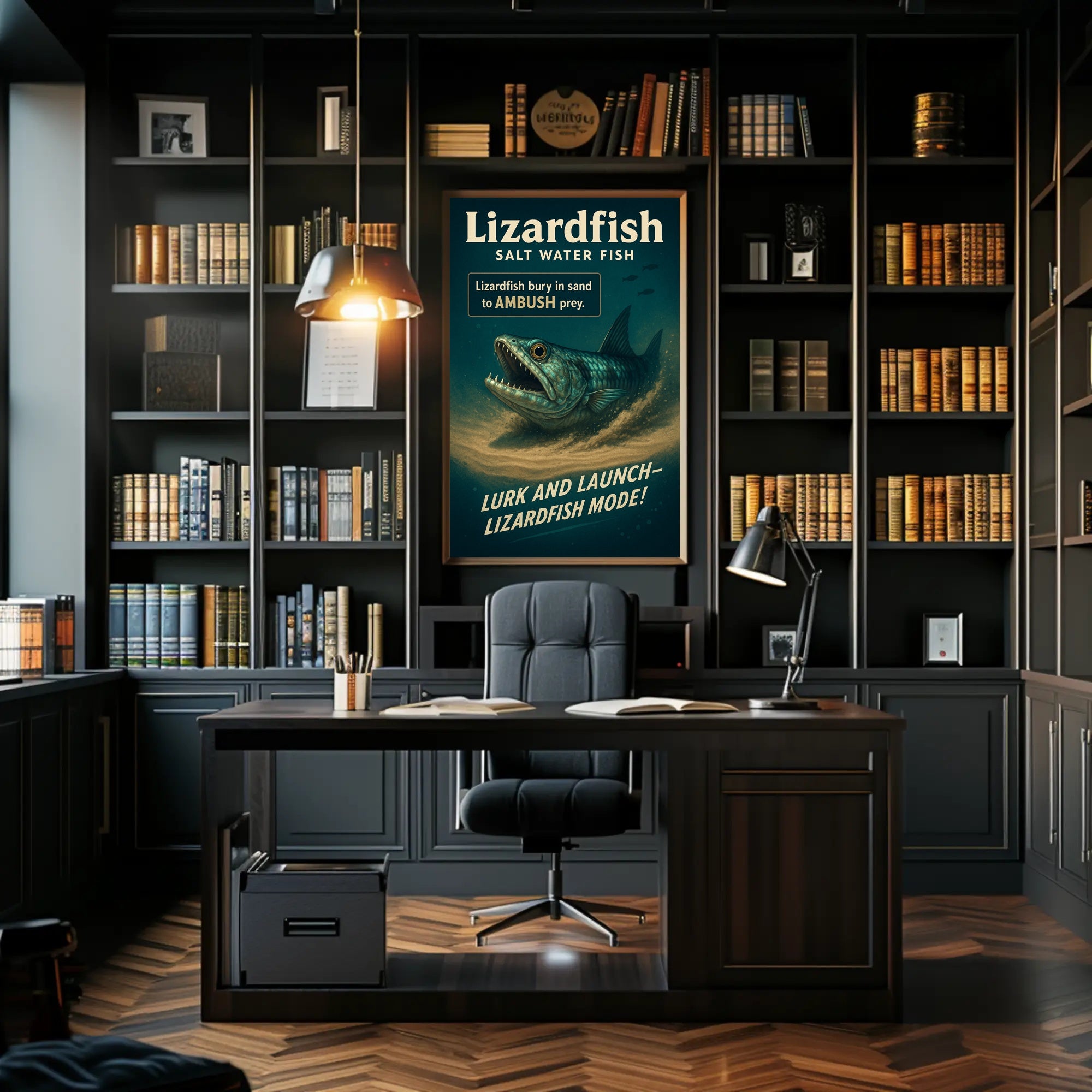Lizardfish Saltwater Predator Poster PosterGoat